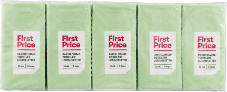 Papirlommetørkle 10stk First Price