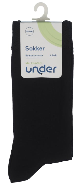 Product Image for Sokker Bambus Sort 41/46 3pk Under