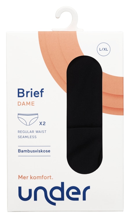Product Image for Brief Bambus Dame Sort L/XL 2pk Under