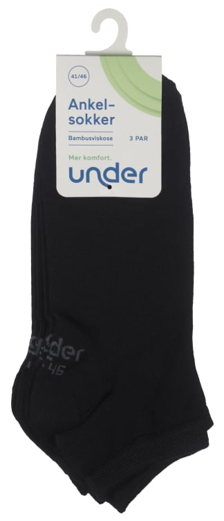 Product Image for Ankelsokker Bambus Sort 41/46 3pk Under