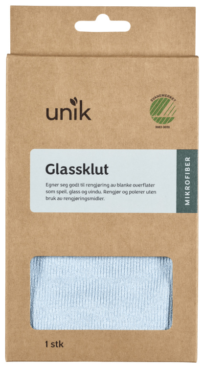 Glassklut Mikrofiber 32x32cm 1stk Unik