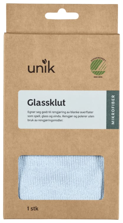 Glassklut Mikrofiber 32x32cm 1stk Unik