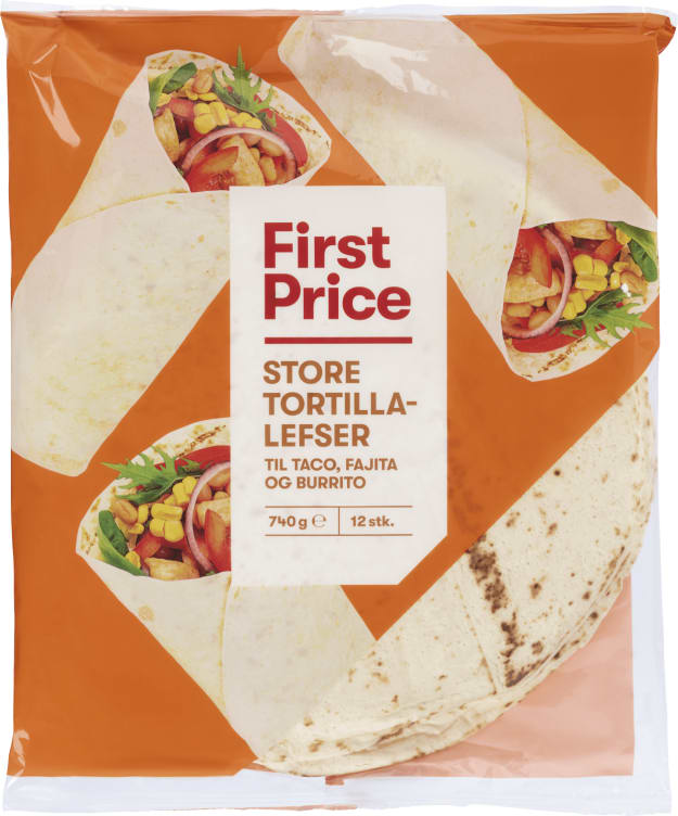 Product Image for Tortilla Soft Hvete 25cm 12stk 740g First Price