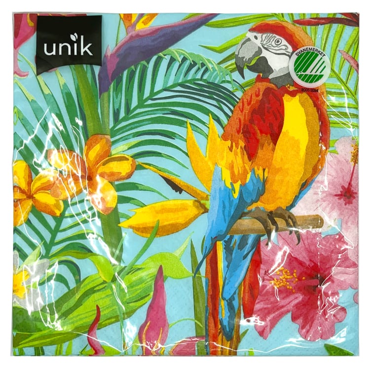 Serviett Papegøye 20stk Unik