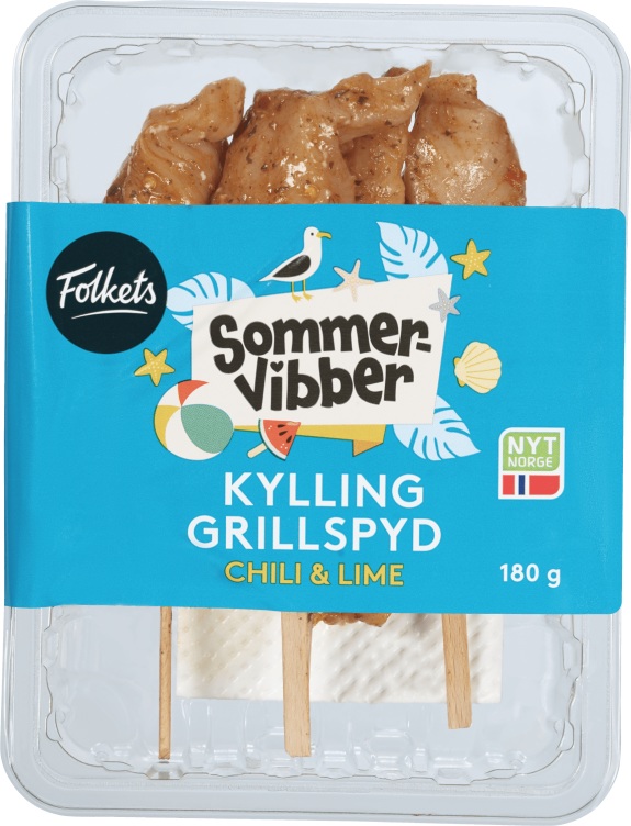 Kyllingfilet Spyd Chili&Lime 180g Folkets