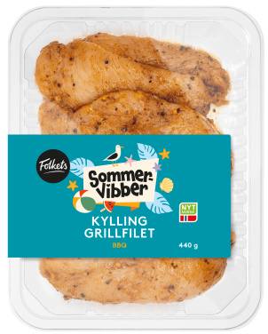 Kylling Grillfilet Bbq 440g Folkets