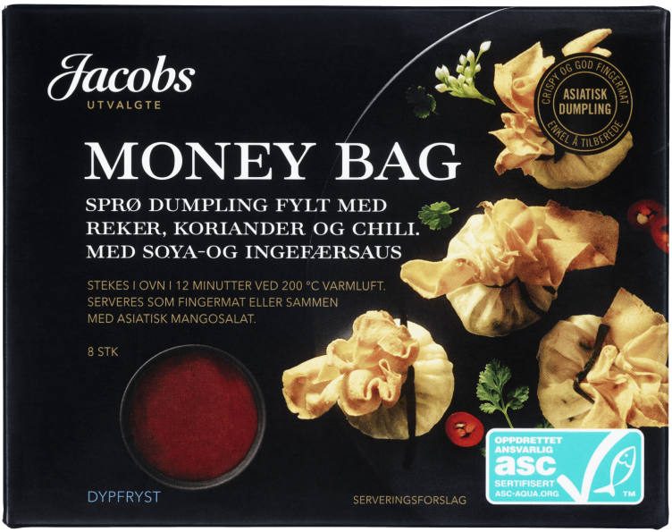 Moneybag m/reke 8stk 260g Jacobs Utvalgte6