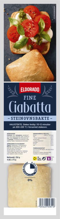 Product Image for Ciabatta Steinovnsbakt 4x62g Eldorado