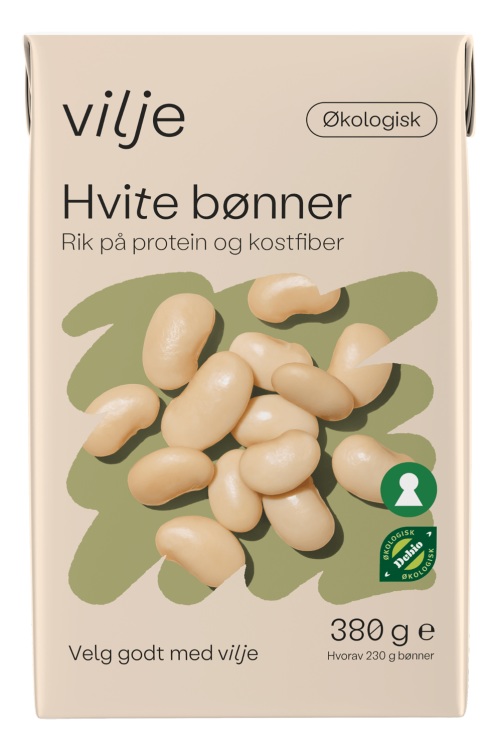 Bilde av Bønner Hvite Store Økologisk 380g Vilje