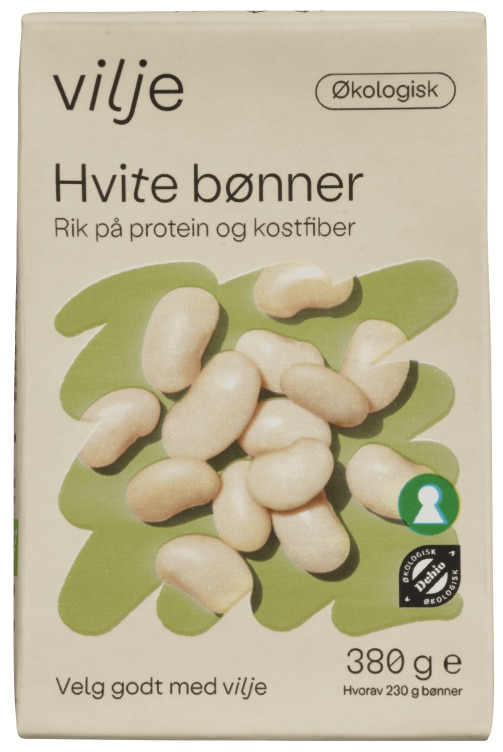 Product Image for Bønner Hvite Store Økologisk 380g Vilje