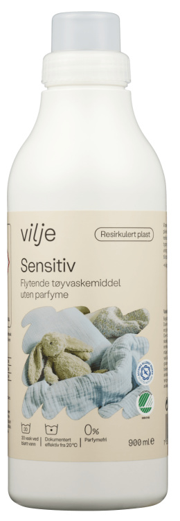 Vilje Tøyvask Sensitiv Flytende 900ml