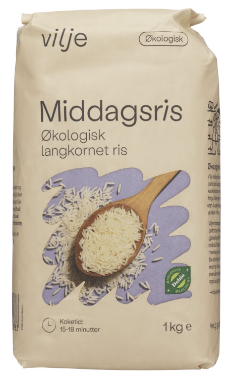 Middagsris Økologisk 1kg Vilje