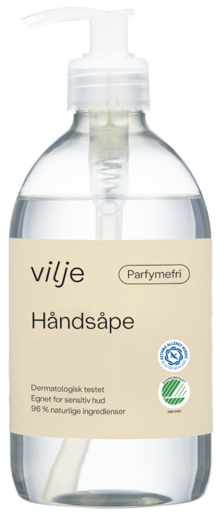 Vilje Håndsåpe Parfymefri 500ml
