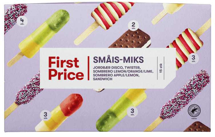 Småis Miks 15stk Ass First Price