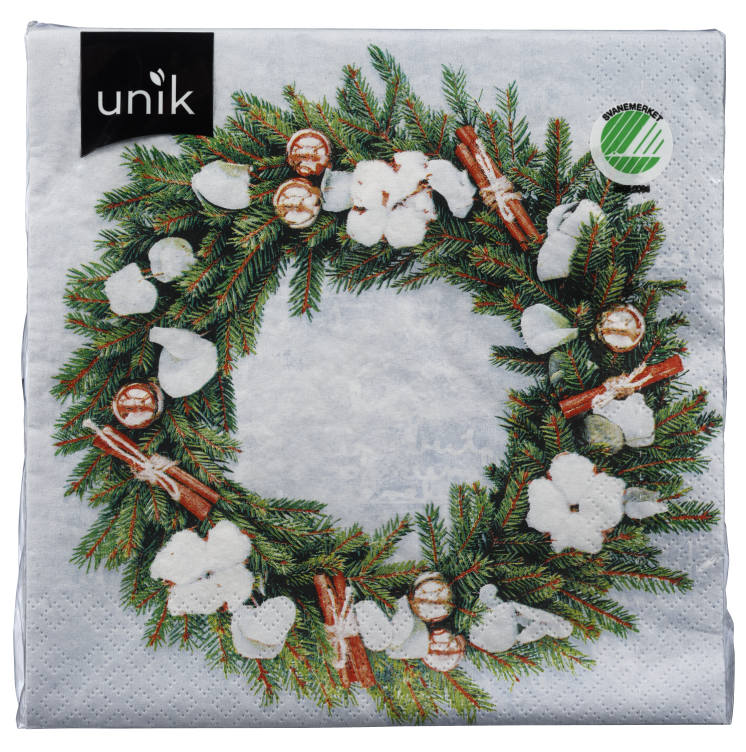 Serviett Advent Vinterkrans 20stk Unik