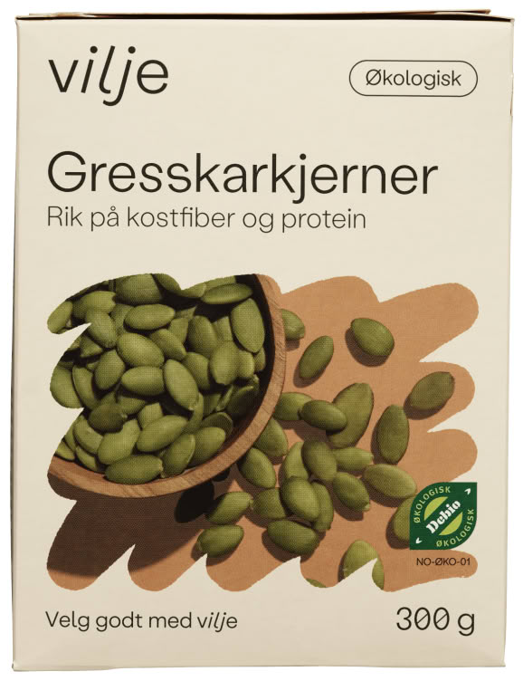 Gresskarkjerner Økologisk 300g Vilje