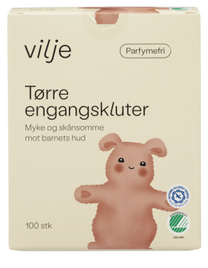 Engangskluter Tørre Sensitiv 100stk Vilje