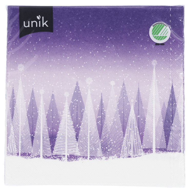 Serviett Advent Lilla Juletrær 20stk Unik