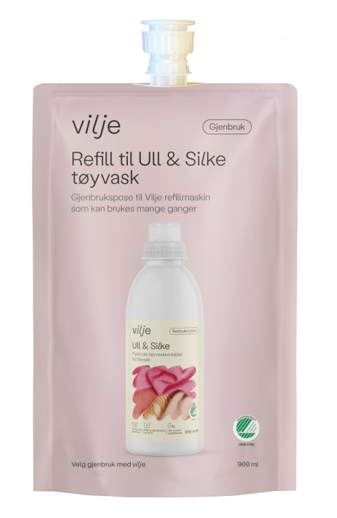 Vilje Tøyvask Ull&silke Refill 900ml