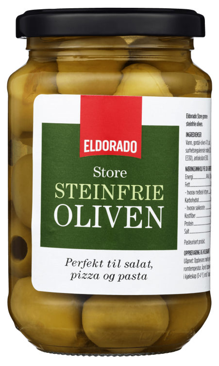 Oliven Grønne Store u/Sten 340g Eldorado