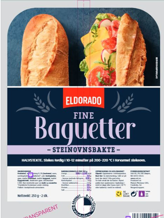 Product Image for Baguette Fin Steinovnsbakt 2x125g Eldorado