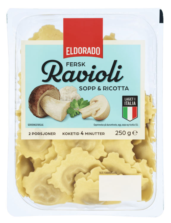 Ravioli Ricotta&Sopp 250g Eldorado
