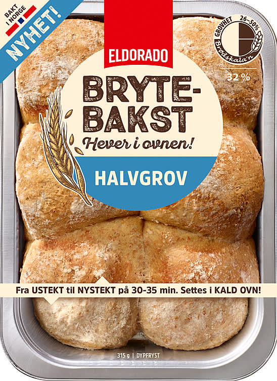 Brytebakst Halvgrov 315g Eldorado