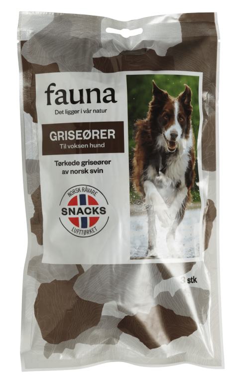Griseører til Hund 3stk Fauna