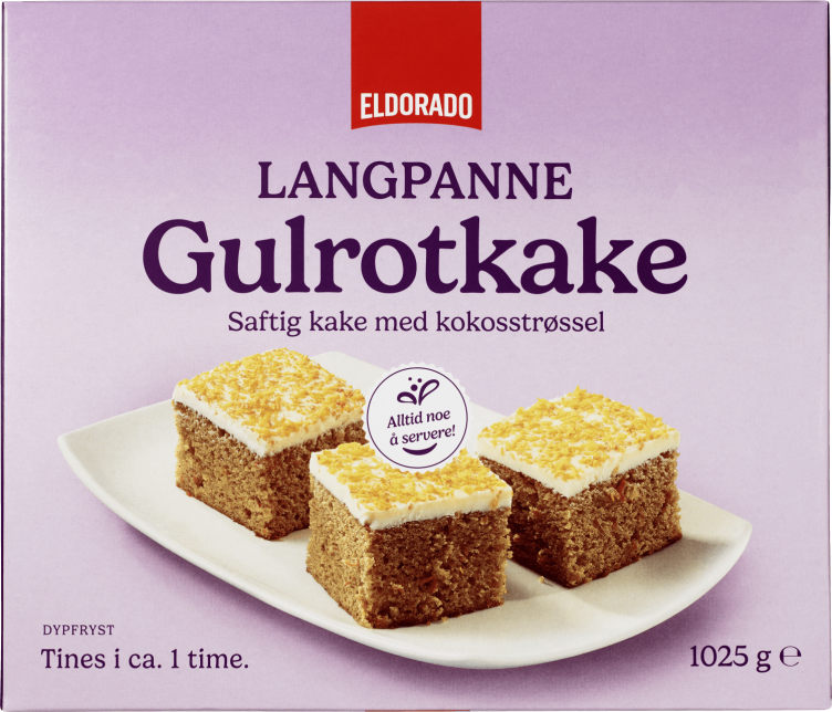 Gulrotkake Langpanne 1,025kg Eldorado