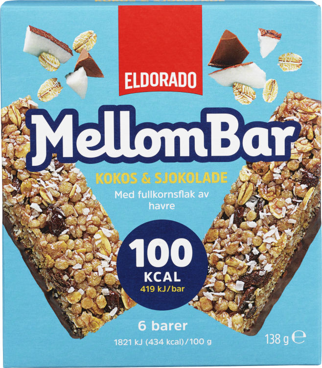 Mellombar Kokos&Sjokolade 138g Eldorado
