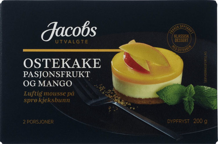 Ostekake Porsjon m/Pasjonsfrukt og Mango 200g Jacobs