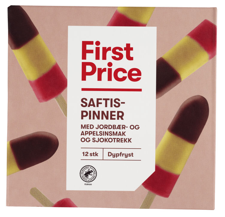 Saftis Jordbær/Appelsin 12stk First Price