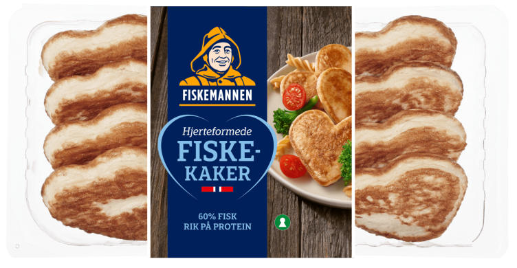 Fiskekaker Hjerte 660g Fiskemannen
