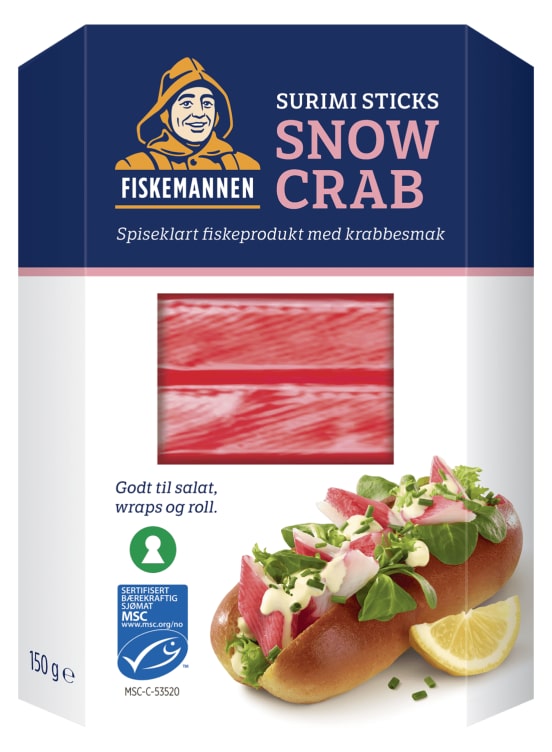 Surimi Crabsticks Store Msc 150g Fiskemannen