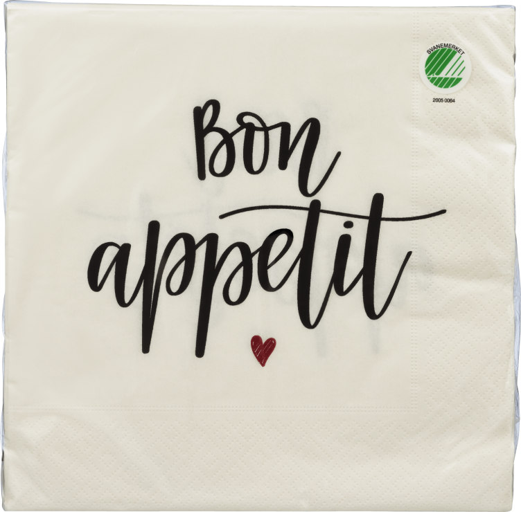 Serviett Middag Bon Appetit 20stk Unik