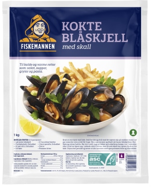 Blåskjell Kokte