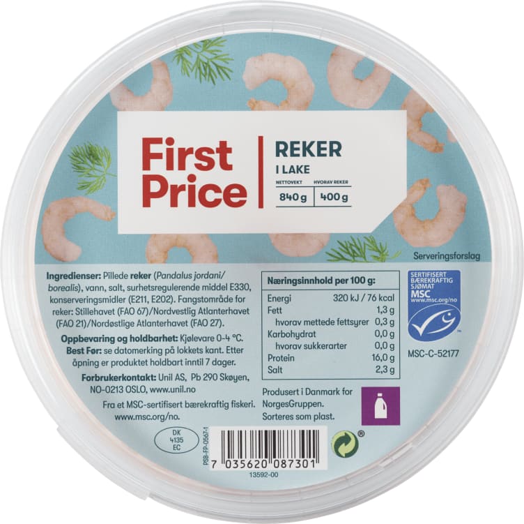 Bilde av Reker i Lake Msc 840g First Price