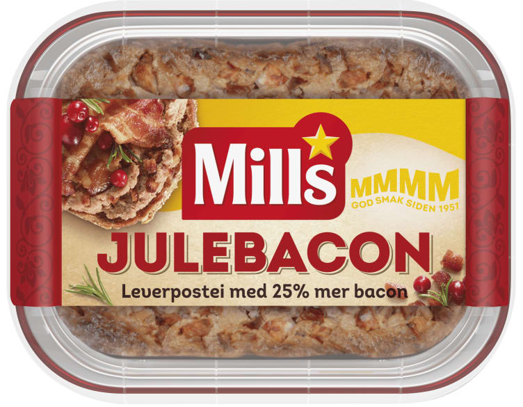 Julepostei m/Bacon 185g