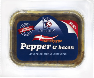 Leverpostei Pepper&bacon 190g Stryhns