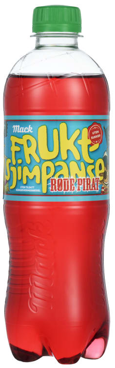 Bilde av Fruktsjimpanse Røde Pirat u/Sukker 0,5l flaske