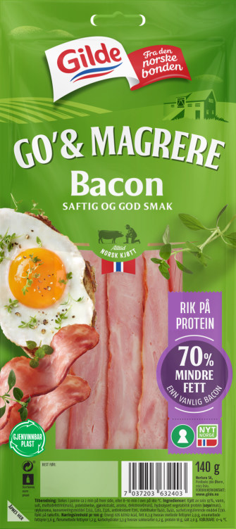 Bacon skivet 140g Go&Mager