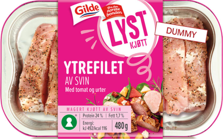 Svin Ytrefilet Krydret i Aluform 480g Gilde