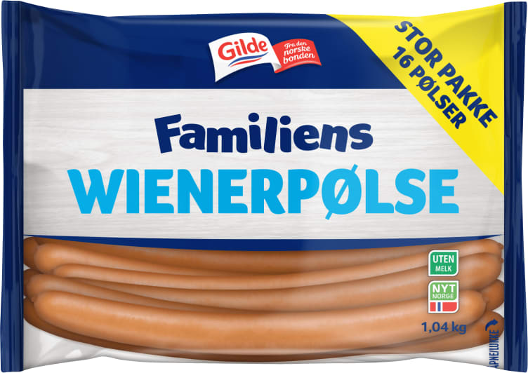 Wienerpølse 1,04kg Gilde
