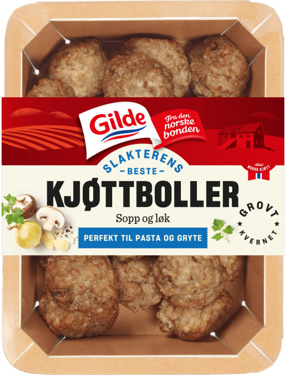 Kjøttboller Sopp&Løk 400g Gilde