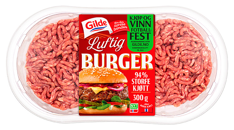 Burger Luftig Av Storfe 2x150g Gilde