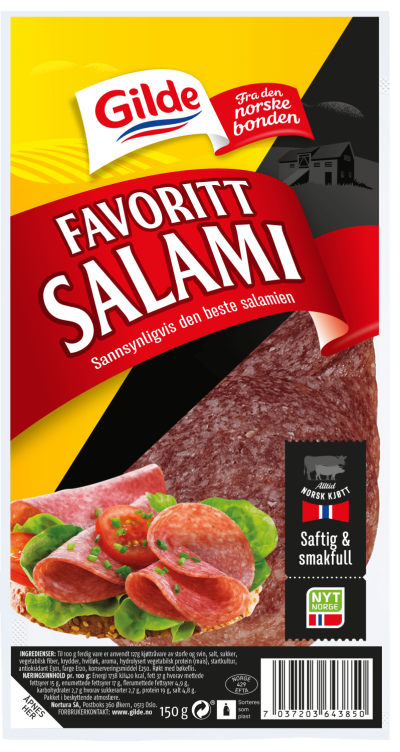 Favorittsalami skivet 150g Gilde