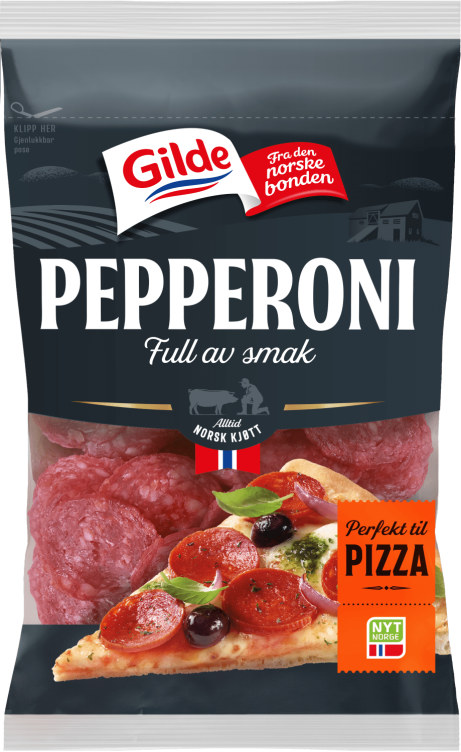 Pepperoni skivet 130g Gilde