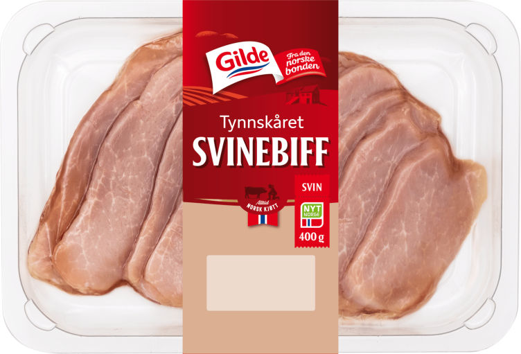 Svinebiff Tynnskåret 400g Gilde