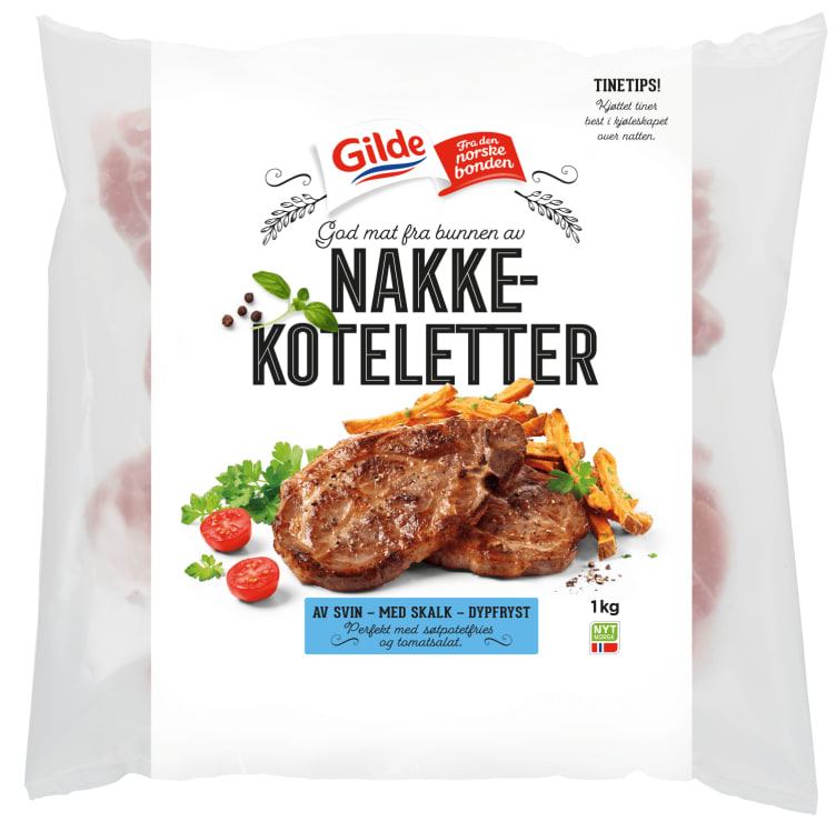 Svin Nakkekotelett m/Skalk 1kg Gilde