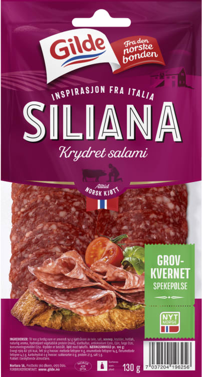 Salami Siliana skivet 130g Gilde